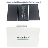 Kastar Battery for Apple iPad 2 (the 2nd Generation iPad) Replacement Internal Battery 3.8V 25Whr 6500mAh Fixes for Apple iPad 2