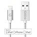 iPhone Charger, Gshine MFI Charging Cord, 3ft(0.9m) Durable Nylon Lightning Cable for iPhone 6 Plus iPad Mini iPad Air Air 2 and More(Silver)