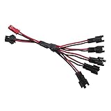 Qsmily® DFD F182 F183 JJRC H8C H8D RC Quadcopter Spare Parts 2 to 5 Li-po Battery Charger Adapter Multi Output Cable JST + SM Plug