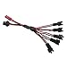 Qsmily® DFD F182 F183 JJRC H8C H8D RC Quadcopter Spare Parts 2 to 5 Li-po Battery Charger Adapter Multi Output Cable JST + SM Plug