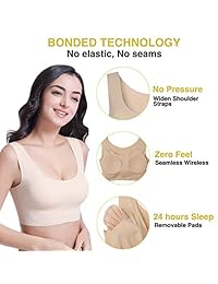Bluland Sujetador de yoga sin costuras con almohadillas extraíbles para tazas A-D