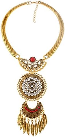 Womens Metal Tassels Pendant Chain Bib Necklace Earrings Jewelry Set by