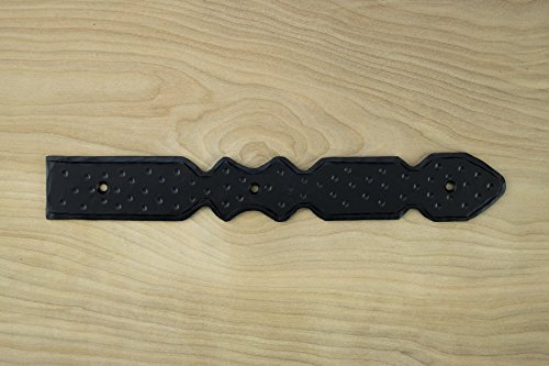 Dummy Hinge 12" For Barn Doors Gates & Garages Rustic Hammered Iron Black Finish Hand Crafted - Borderland Rustic Hardware - Thumbnail 3