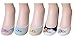 QBSM Womens Cute Cat Non Slip No Show Liner Socks Novelty Cotton Low Cut Socks,5 Pack Cute Cat Low,One Size