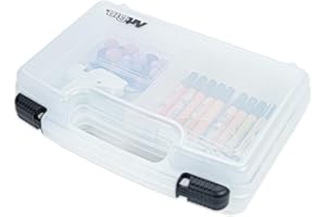 ArtBin 8014AB 14 Inch Quick View Carrying Case - 14 in. x 3.375 in. x 10.25 in., Lockable Art and Craft Supply Storage with Latches and Handles, Portable, Clear