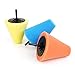 Lenmumu Drill Buffing Sponge Pads 3 Pack, 1/4''/6mm Polishing Cone, 3 Kinds of Hardness Foam Polisher Buffer Pad Sponge Ball for Automotive Car Wheels Hub Care
