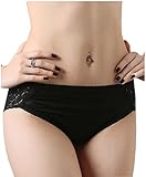 METWAY Women's 100% Mulberry New Silk L-Rise Lace Panties