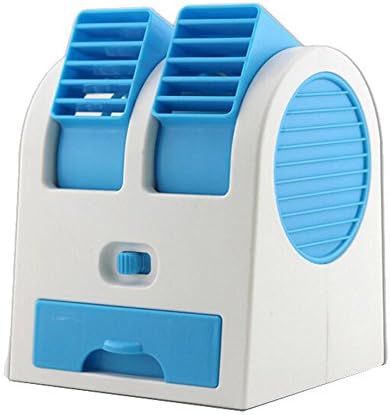 Kailemei Summer for Outdoor Desktop Portable Mini USB Air Conditioner Cooler Fan Rechargeable (Blue)