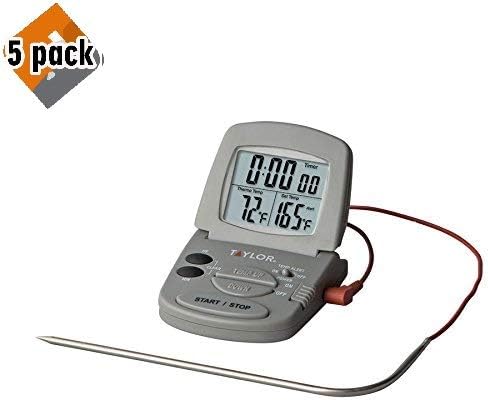 Taylor Digital Cooking Probe Thermometer and Timer - 5 Pack