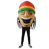 HHARTS Funny Inflatable Costume for Adult Blow up Jamaicans Costume for Halloween Cosplay Party Christmas