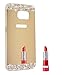 Samsung Galaxy S6 Case,Inspirationc Soft Luxury Bling Diamond Glitter Rhinestone Shiny Case with Glass Mirror for Samsung Galaxy S6--Gold