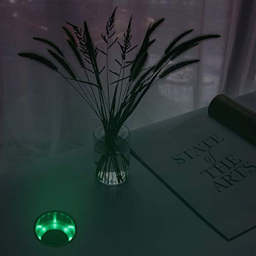 Powstro LED Light Drink Holder, 8 LED Recessed Stainless Steel Cup Drink Holder Cup Shape for Car Marine Boat