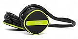 Jarv Joggerz PRO Sports Bluetooth Headphones with Built-In Microphone , Secure Neckband Design - 20 Hours of Run Time - Black/Green