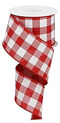 Plaid Check Wired Edge Ribbon - 10 Yards