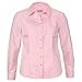SUNTTON Women Long Sleeve Basic Simple Button-down Shirt Oxford Blouse with Stretch
