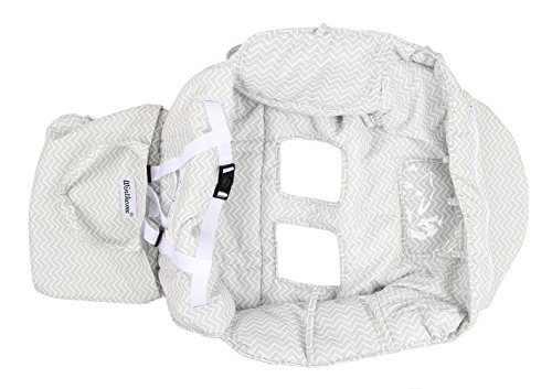 Winthome Grocery Shopping Cart Baby Seat Cover, shopping cart cover, folding shopping cart cover, Restaurant High Chair Holder for Boys, Girls, Infants, Toddler(White) - Thumbnail 5