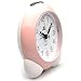 Deedo Sweep Quiet Bedside Battery Operated Analog Alarm Clock (Pink)