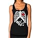 Halloween Funny Sexy Pregnant Xray Skeleton Baby Boy Women Tank Top