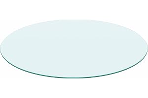 Meihua Glass Table Top, 30 Inch Round 1/4" Thick Round Polished Edge, Tempered Glass Table Outdoor for 360 Degree Rotatable.