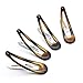 Dofash Epoxy Snap Hair Clips Metal Grips 5cm/2in Tortoise Accessories 12Pcs (Epoxy Tortie)