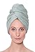 Texere Women's Rayon and Cotton Terry Spa Hair Towel - Fast Drying, Absorbent Hair Wrap Twist Turban for Long, Thick, and Curly Hair (Tya, Lily Green, U)