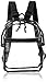 Eastsport 100% Transparent Clear MINI Backpack (10.5 by 8 by 3 Inches) with Adjustable Straps (Clear/Black)