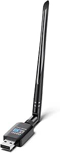 QGOO WiFi Adapter ac600Mbps，Wireless USB Adapter 2.42GHz/5.8GHz Dual Band 802.11 ac Network LAN Card for Desktop Laptop PC Support Windows 10/8.1/8/7/XP/Vista/Mac OS10.6-10.15 (Without Drive)