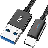 UNBREAKcable USB Type C Cable - Double Nylon Braided USB C to USB A 3.0 Cable Compatible with Samsung Galaxy S9 S8 Note 8, Pixel, Nexus 6P, LG G5 G6, Moto X4, Nintendo Switch - 6.6ft/ 2m Black