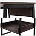 Sekey Home End Table, 2-Tier Side Table with Storage Shelf, Sturdy and Easy Assembly, Wood Look Accent Furniture with Metal Frame, Smoky Oak