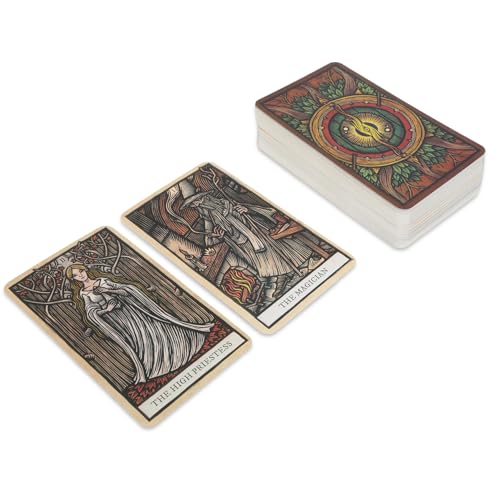 Lord of The Rings Tarot Card Gift Set - Bundle with Lord of The Rings Tarot Deck and Guidebook Plus Phone Decals | Lord of The Rings Gifts for Women, Men