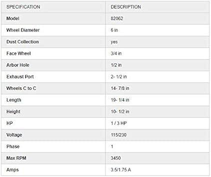 Palmgren 82062 Bench Grinders product image 2