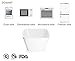 DOWAN 20 Ounce Porcelain Square Cereal Bowls - 6 Packs ,White