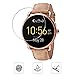 Screen Protector Compatible With Fossil Q Wander Gen 2, (3 Pack) Tempered Glass 2.5D &9H Hardness, Anti-Scratch, Full Coverage Bubble-free Watch Protective Film