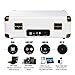 Record Player, JORLAI Vintage Turntable 3-Speed Vinyl Record Player with Speakers/ Rechargable Battery/ Vinyl-to-MP3 Recording/ Headphone Jack/ Aux Input/ RCA Line Out – Whitethumb 2