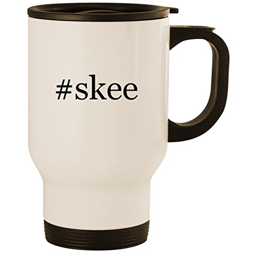 #skee - Stainless Steel 14oz Road Ready Travel Mug, White