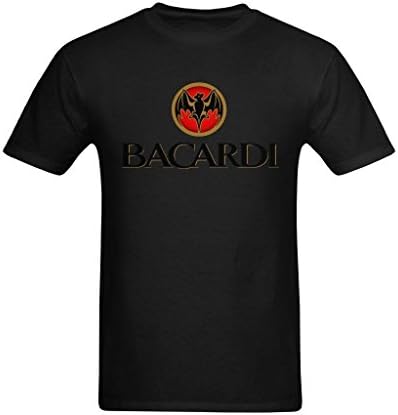Seedit Men's Bacardi White Rum Logo Patch Graphic Printed Art T-Shirt