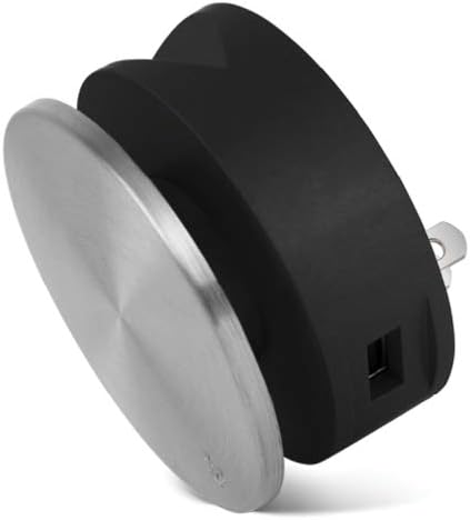 usbepower AERO Mini Luxury Dual USB roll Wall Charger 2 in 1, 2 USB-A - Silver