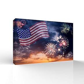 Canvas Wall Art for Living Room,Bedroom Home Artwork Paintings Independence Day Ready to Hang - 12x18 inches