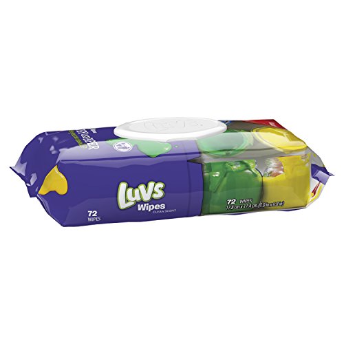 Luvs Face, Hand, Baby and Surface Wipes, Clean Scent, 1 Pop-Top Pack, 72 Count