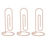PAG 3 Packs Office Memo Holder Stand Table Place Cards Holders Menu Clips, Rose Gold