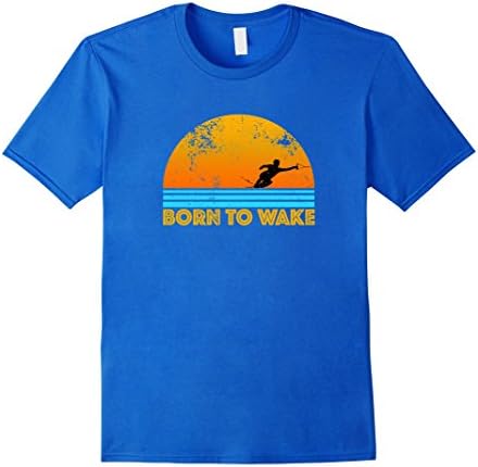 Men's Born to Wakeboard T Shirt Small Royal Blue