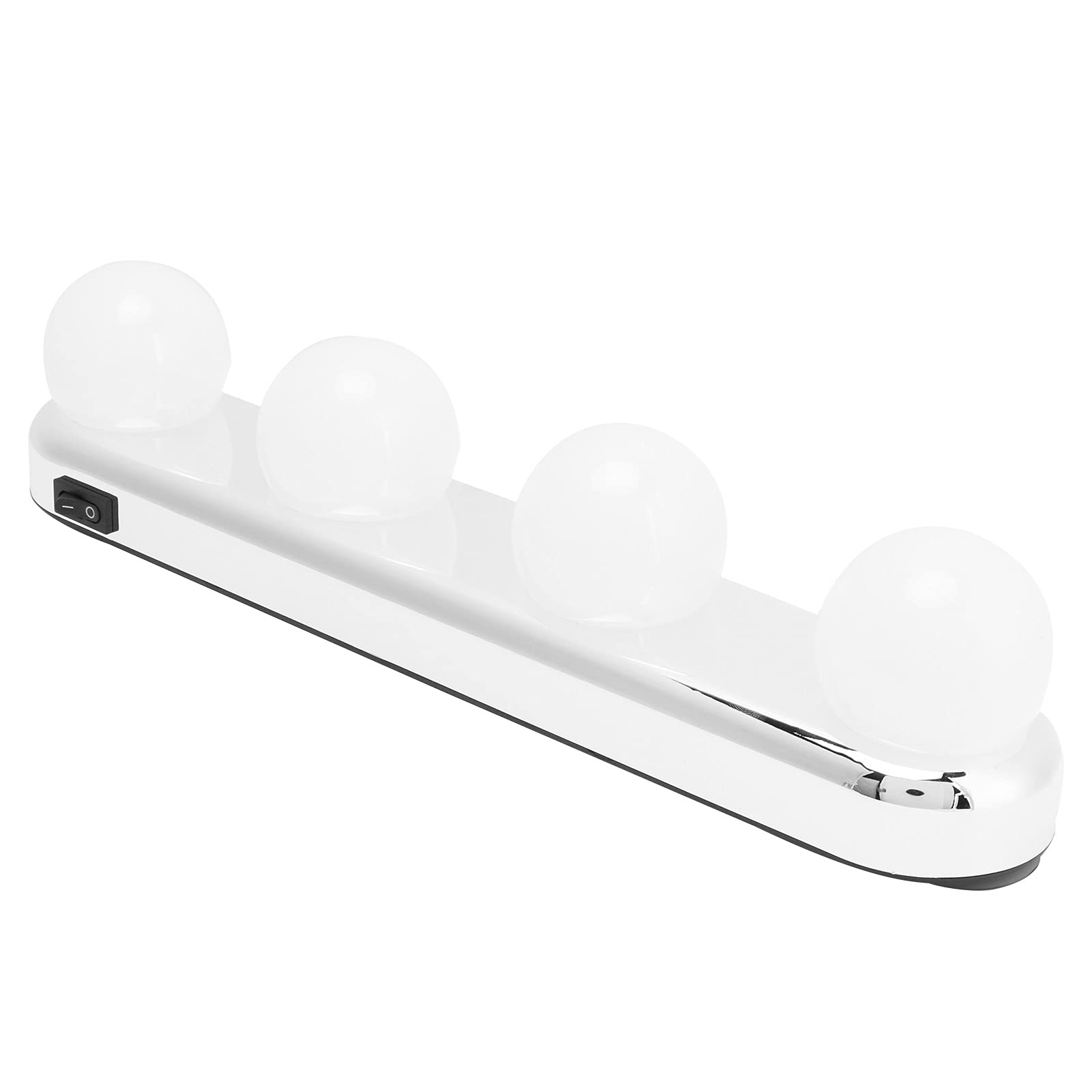 4 Bulbs Mirror Lights Hollywood Style Cordless Makeup Vanity Lamp Kit Wall Mounted Suction Cup Lighting Fixture for Living Room Bathroom