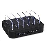 5-Port Usb Charging Station Dock Universal Detachable Multi-port Desktop Charge Dock Stand Multiple Devices USB Charging (5 Ports)