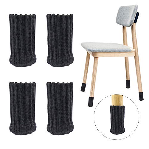 Conblomi 24 PCS Chair Leg Socks Non Slip Anti-Noise High Elastic Chair Leg Floor Protectors Caps Set, Knitted Furniture Sock fit Diameter from 1\