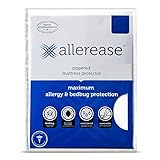 AllerEase Maximum Waterproof, Allergy and Bedbug Zippered Mattress Protector, Twin XL