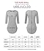URBANCLEO Womens 3/4 Sleeves Mini Dress Jersey Long T-Shirt Hgray Small