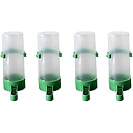 Gosear Bird Water Feeder, Bird Water Bowl 4pcs Bird Water Feeder Dispenser Bottle Drinking Cup Bowls for Pet Parrot Budgie Lovebirds Cockatiel Cage 12cm