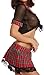 ADOREJOY Womens Schoolgirl Role Play Lingerie Set with Mini Skirt