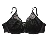 Aintle Black Bra With Pocket for Silicone Breast Crossdresser Mastectomy Prosthesis 40/90(Suitable for D+,E,E+ Cup)