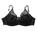 Aintle Black Bra With Pocket for Silicone Breast Crossdresser Mastectomy Prosthesis 40/90(Suitable for D+,E,E+ Cup)